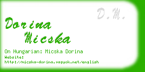 dorina micska business card